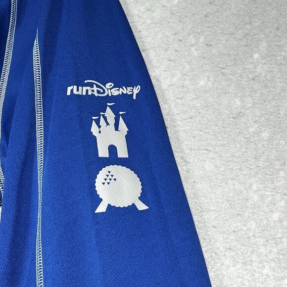 Run Disney 2012 Active Top Mens 2XL Blue 1/2 Marathon Donald Duck Long Sleeve - Picture 6 of 13